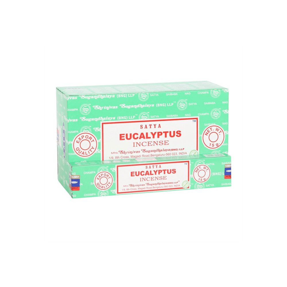 12 Packs Eucalyptus Incense Sticks by Satya - DuvetDay.co.uk