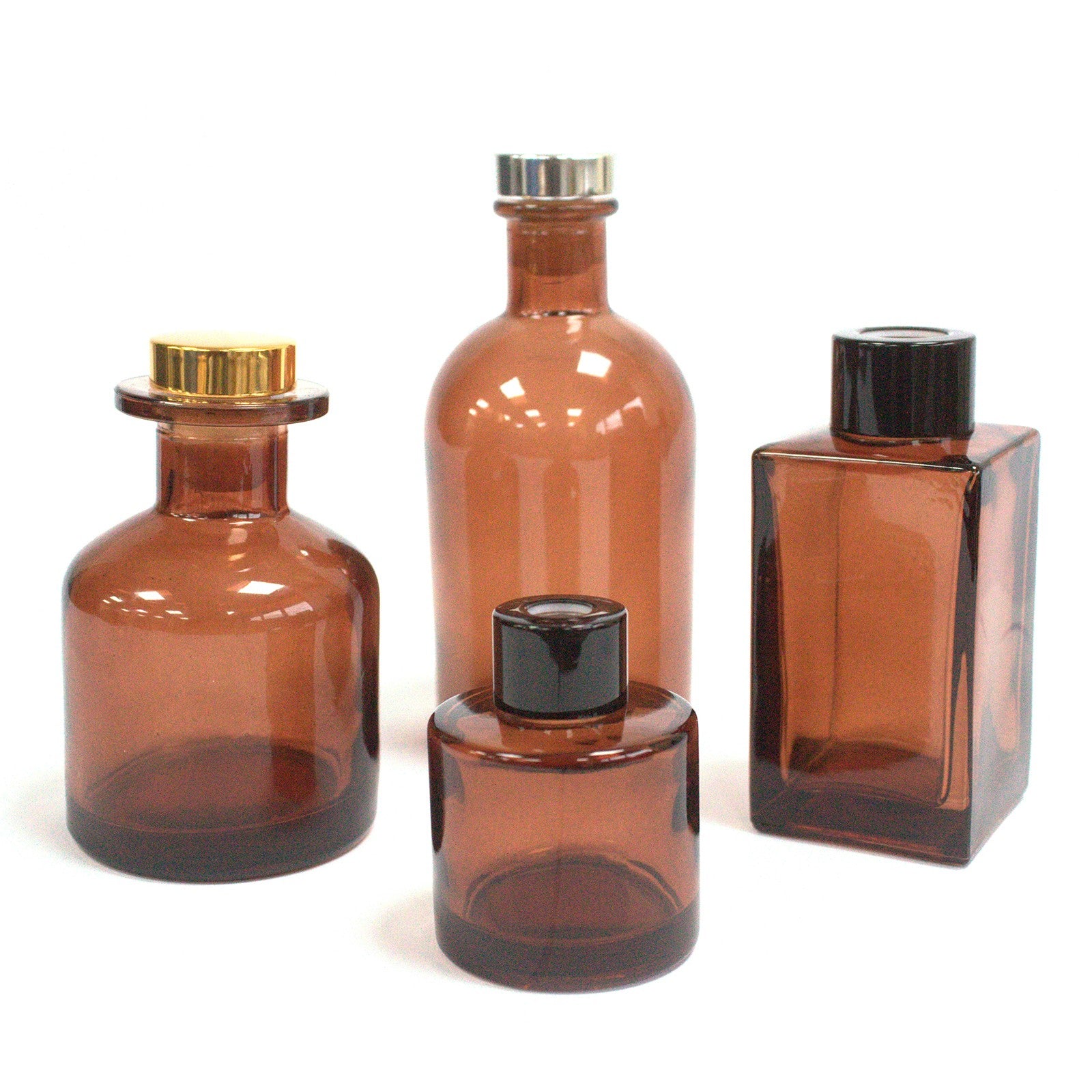 100 ml Square Long Reed Diffuser Bottlle - Amber