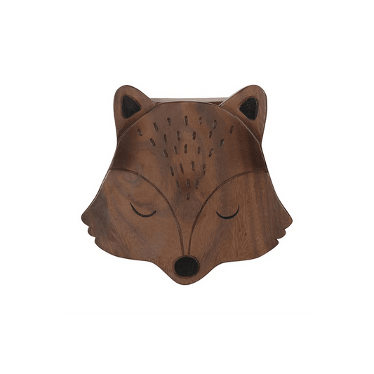 26cm Children's Wooden Fox Stool - DuvetDay.co.uk