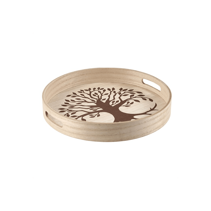 35cm Tree of Life Engraved Tray - DuvetDay.co.uk