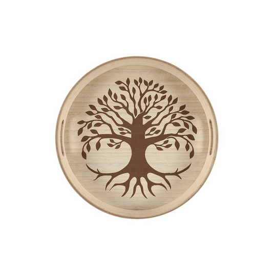 35cm Tree of Life Engraved Tray - DuvetDay.co.uk