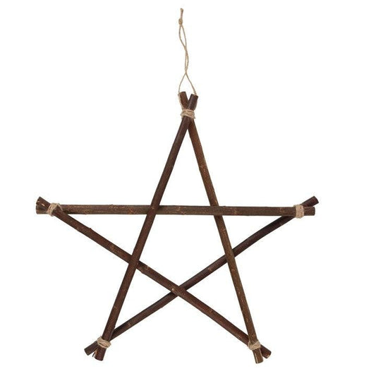 40cm Willow Branch Pentagram - DuvetDay.co.uk