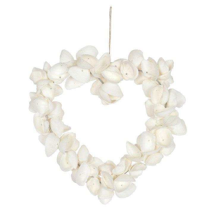 6 Inch Clamshell Hanging Heart Decoration - DuvetDay.co.uk