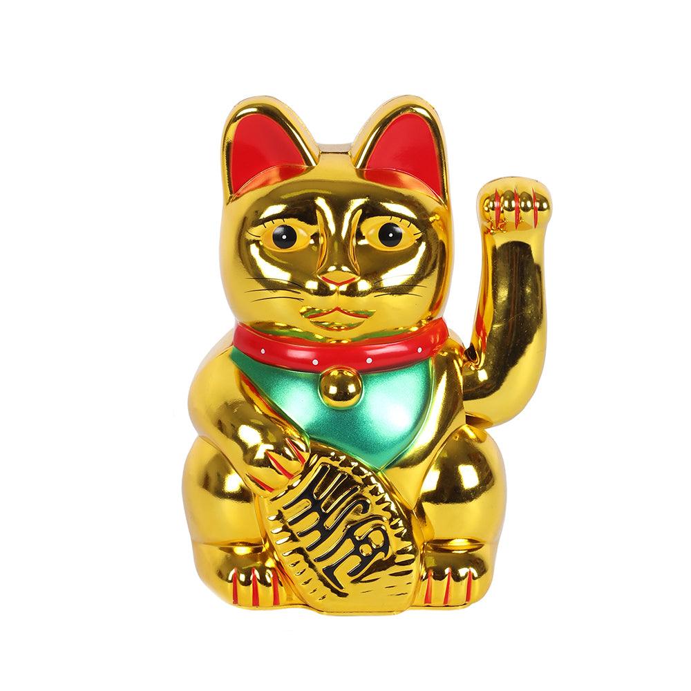 6 Inch Gold Money Cat - DuvetDay.co.uk