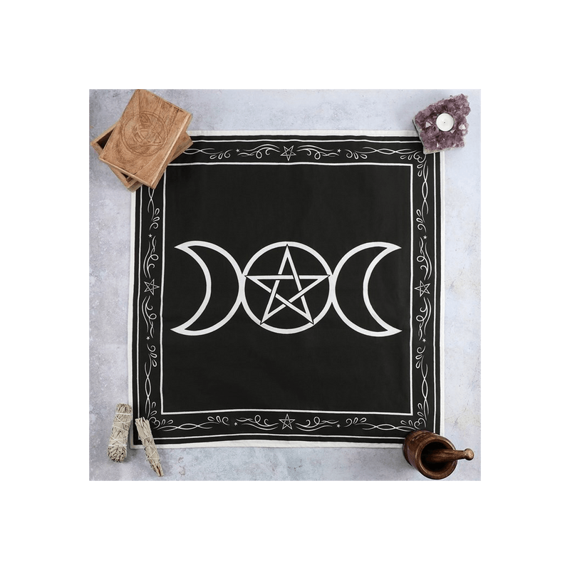 70x70cm Triple Moon Altar Cloth - DuvetDay.co.uk