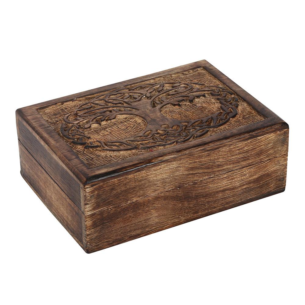 7x5in Wooden Tree of Life Box - DuvetDay.co.uk