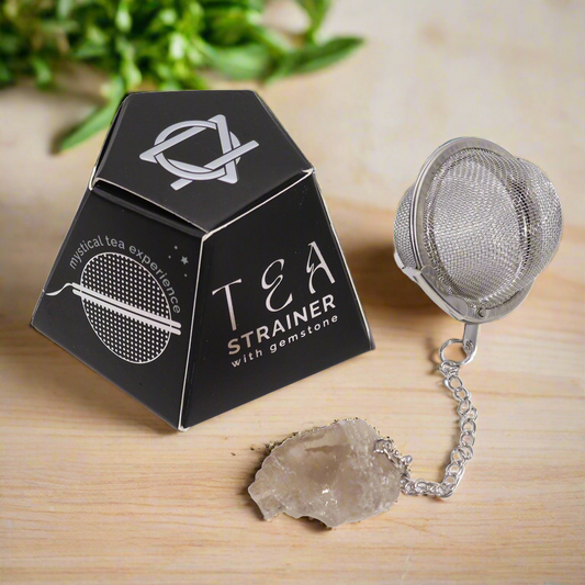 Raw Crystal Gemstone Tea Strainer - Smoky Quartz