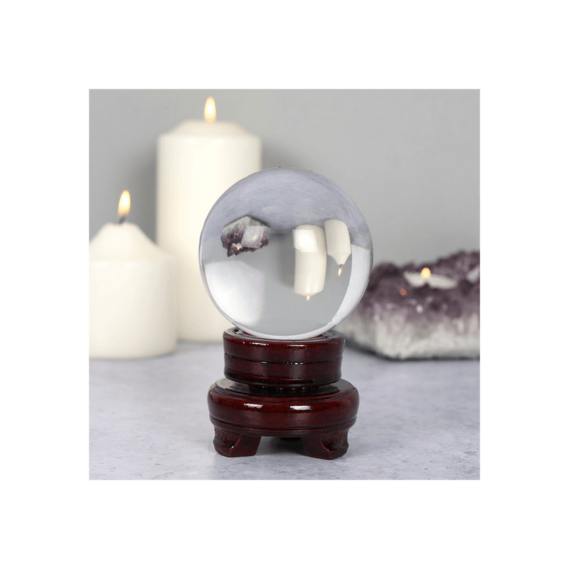 8cm Crystal Ball with Stand - DuvetDay.co.uk