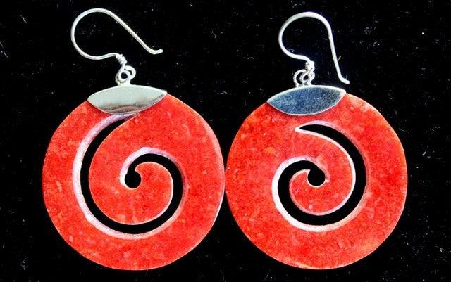 925 Silver Earrings - Scroll Design - DuvetDay.co.uk