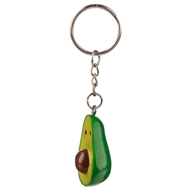 Novelty Set of 2 Keyrings - Avocado