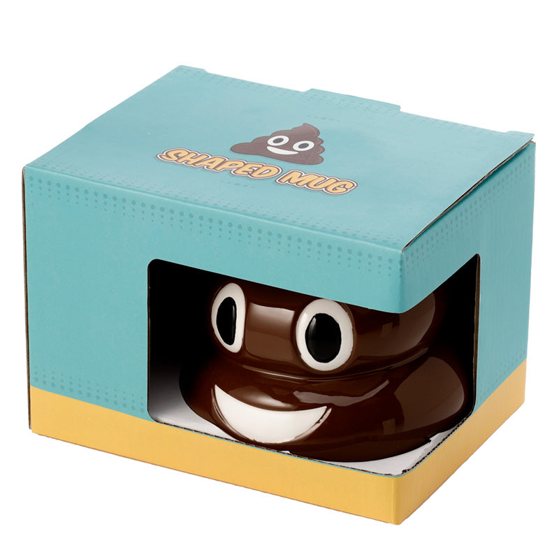 Fun Collectable Ceramic Poop with Lid Emotive Mug