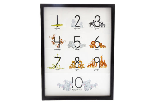 Baby Number 1-10 Animal Print Frame