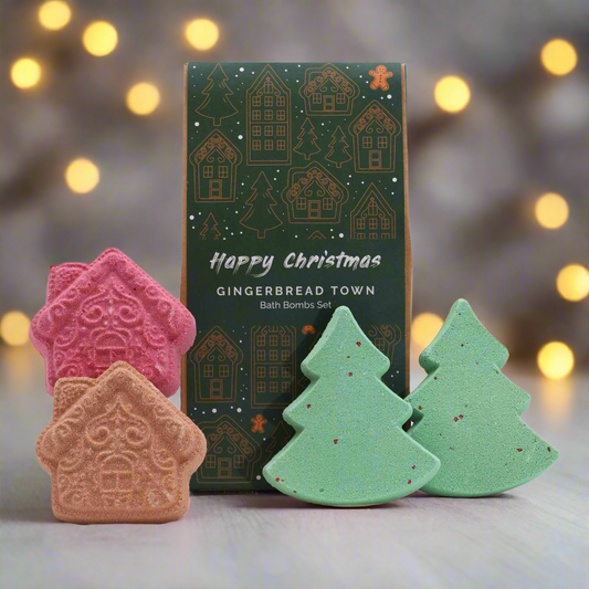 Gingerbread Town Christmas Bath Bomb Gift Pack