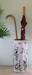 Ceramic Hexagonal Umbrella Stand With Butterfly Design