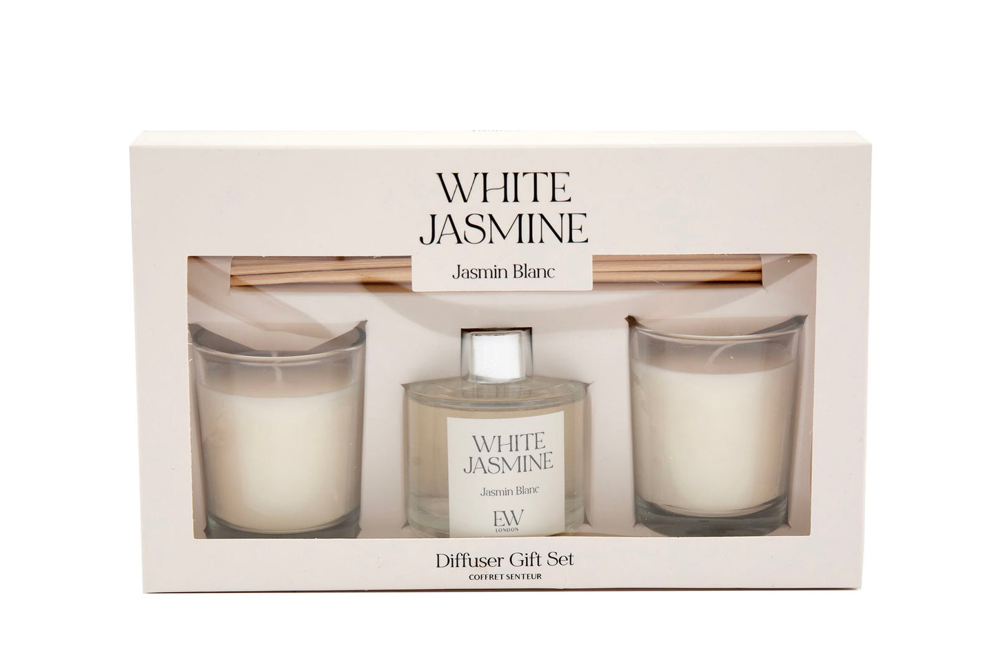 White Jasmine Scented 50ml Diffuser and Candle Giftset