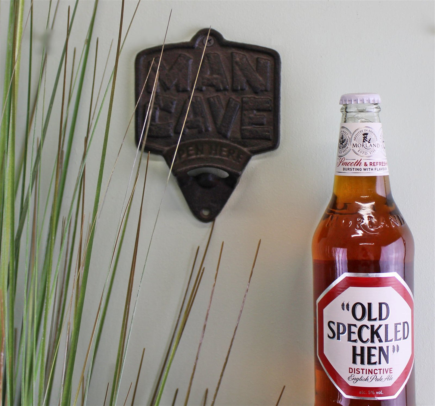 Cast Iron Wall Mounted Man Cave Bottle Opener