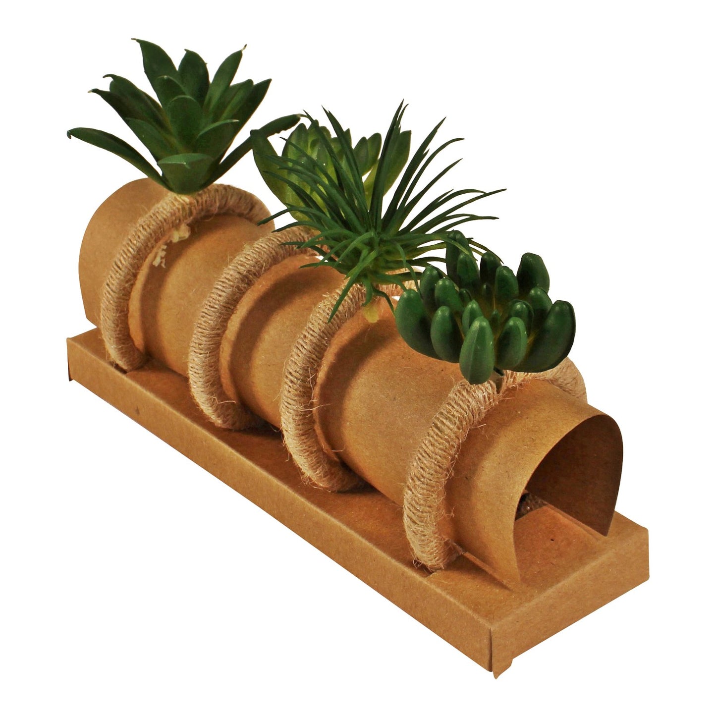 Set of 4 Faux Succulent Design Napkin Rings