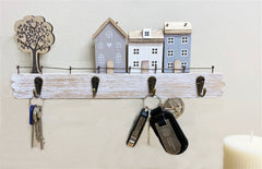 Wooden House with Four Hooks