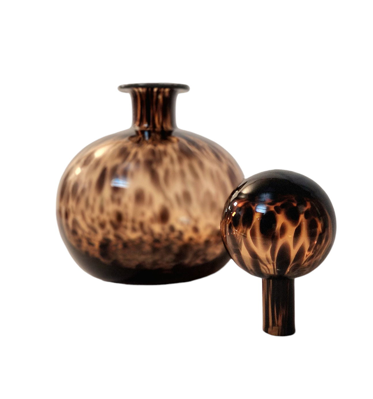 Leopard Design Round Glass Jar or Bottle Ornament 27.5cm