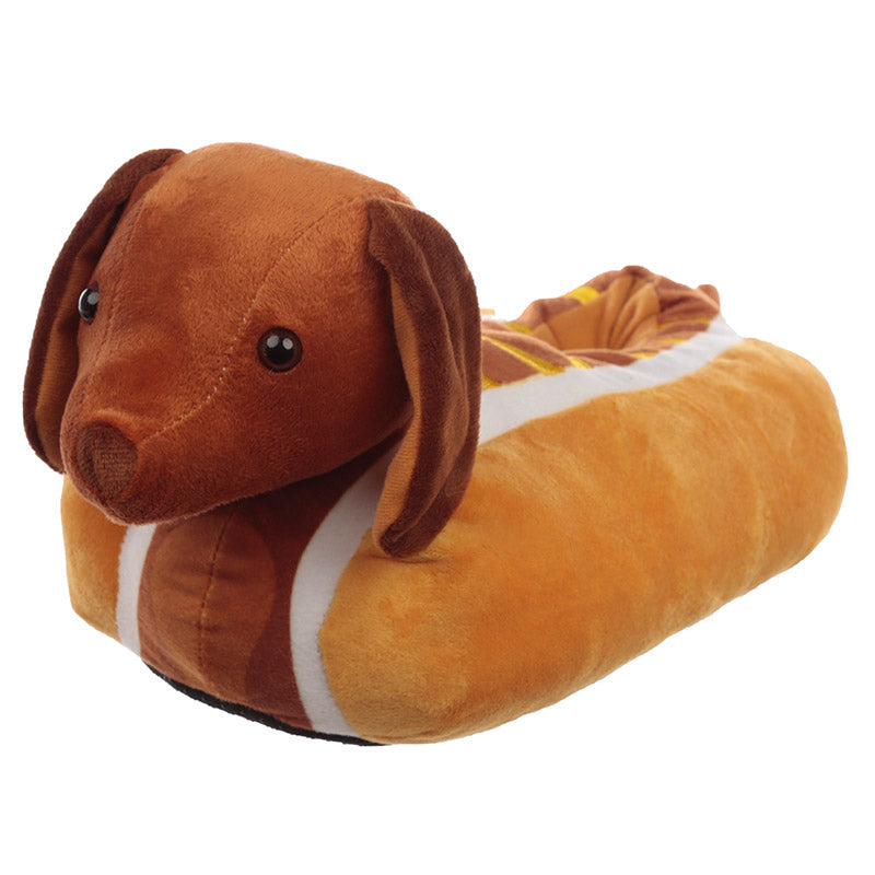 Hot Dog Fast Food Unisex One Size Pair of Plush Slippers