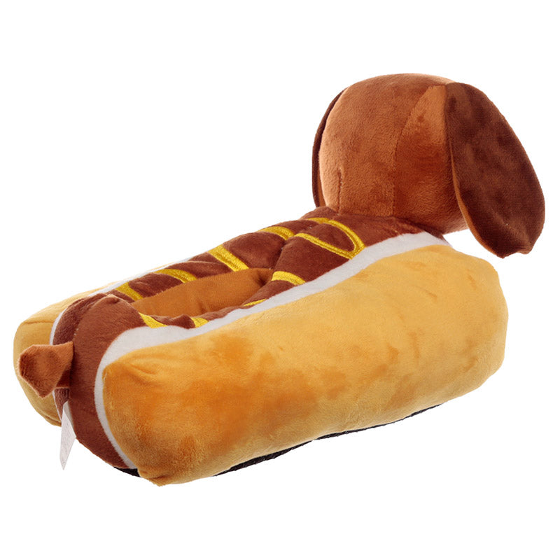 Hot Dog Fast Food Unisex One Size Pair of Plush Slippers