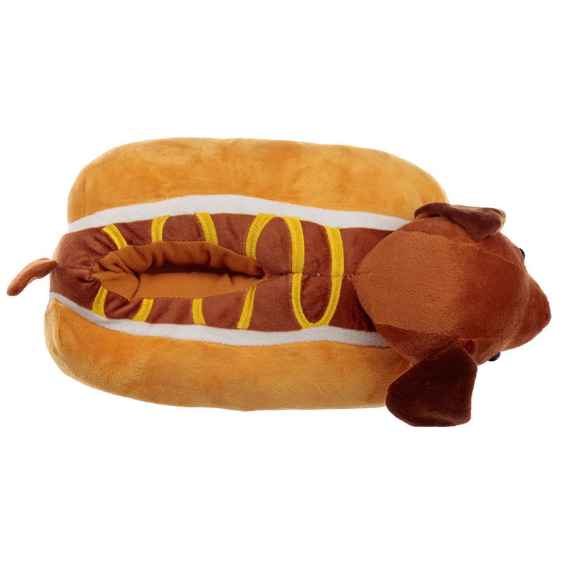 Hot Dog Fast Food Unisex One Size Pair of Plush Slippers