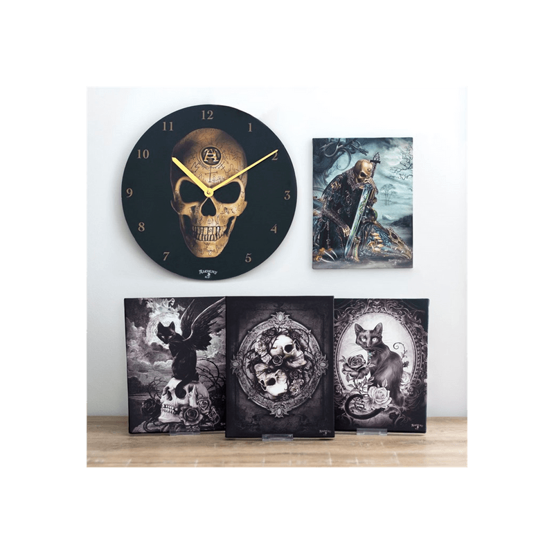 Alchemy Omega Skull Clock - DuvetDay.co.uk