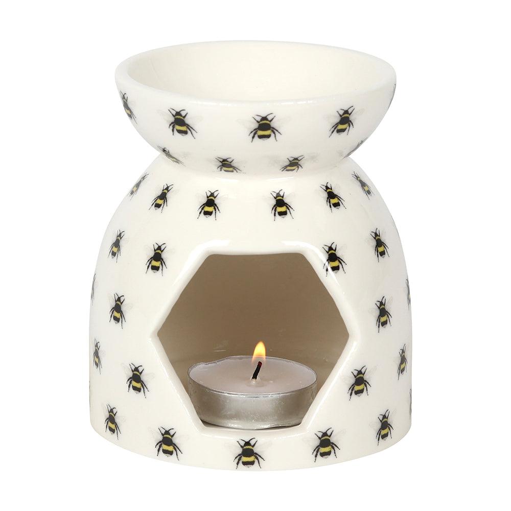 All Over Bee Print Oil Burner - DuvetDay.co.uk