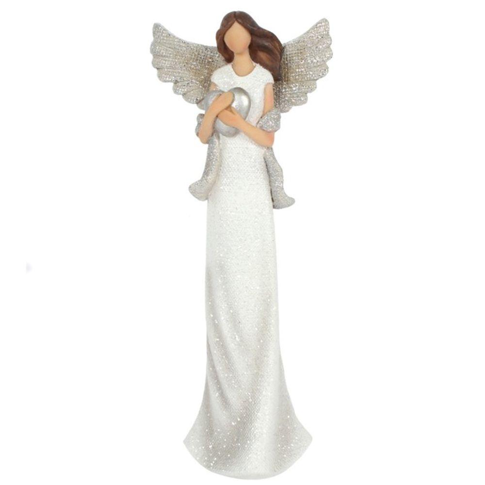 Amara Medium Glitter Angel Ornament - DuvetDay.co.uk