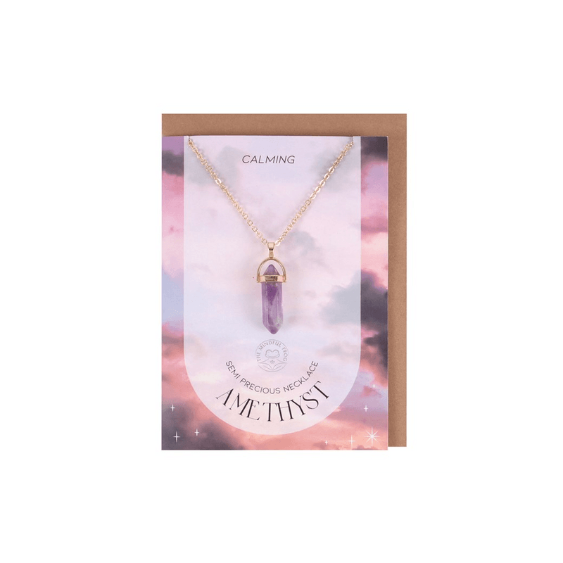 Amethyst Crystal Necklace Card - DuvetDay.co.uk