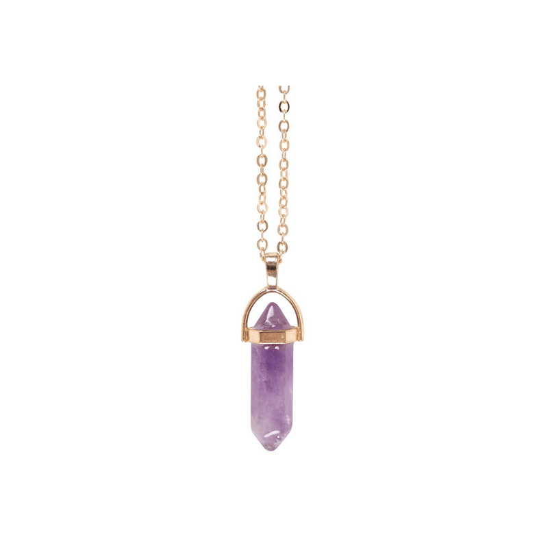 Amethyst Crystal Necklace Card - DuvetDay.co.uk