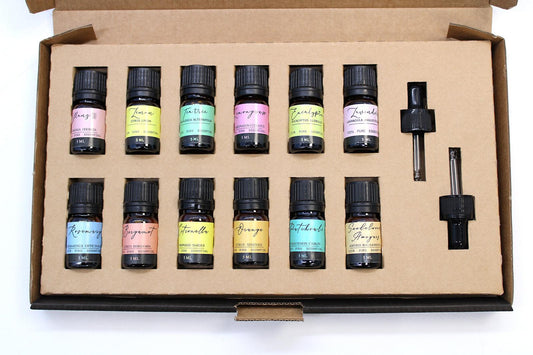 Aromatherapy Essential Oil Set - The Top 12 - DuvetDay.co.uk