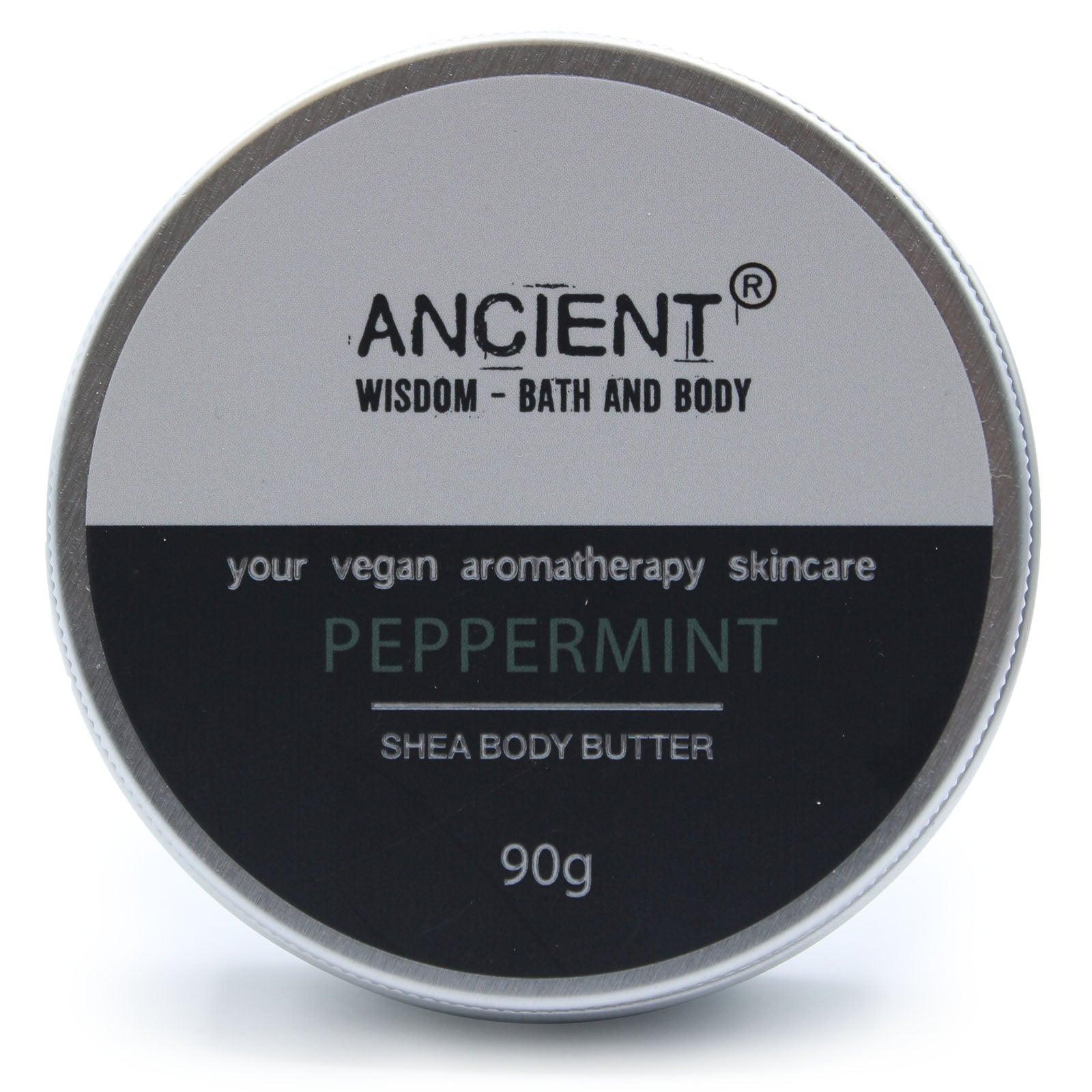 Aromatherapy Shea Body Butter 90g - Peppermint - DuvetDay.co.uk