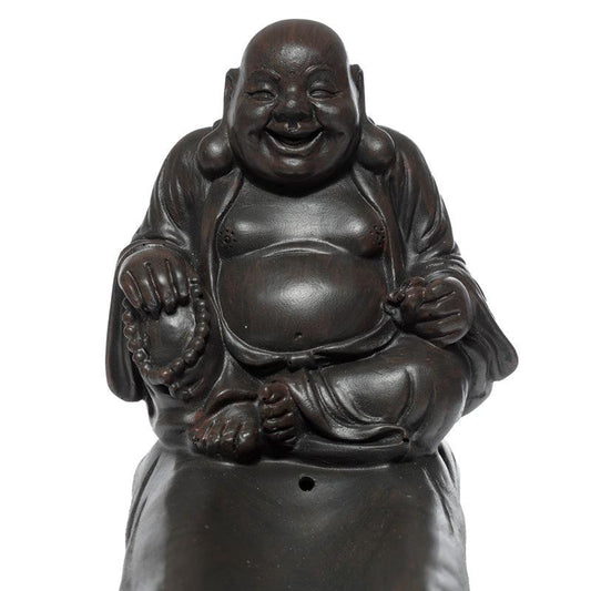 Ash Catcher Incense Stick Burner - Peace of the East Chinese Laughing Buddha - DuvetDay.co.uk