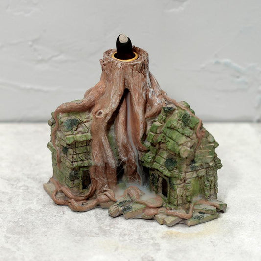 Backflow Incense Burner - Ancient Woodland Hidden Temple - DuvetDay.co.uk