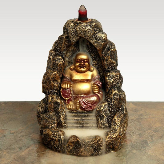 Backflow Incense Burner - Chinese Buddha - DuvetDay.co.uk