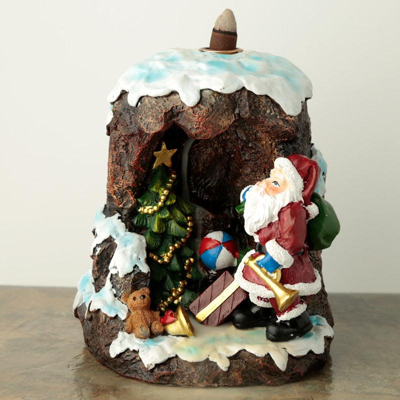 Backflow Incense Burner - Christmas Santa's Grotto - DuvetDay.co.uk