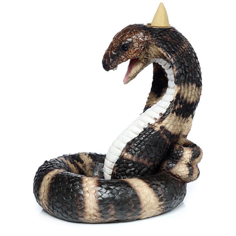 Backflow Incense Burner - Coiled Cobra Snake - DuvetDay.co.uk