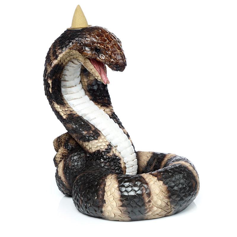 Backflow Incense Burner - Coiled Cobra Snake - DuvetDay.co.uk