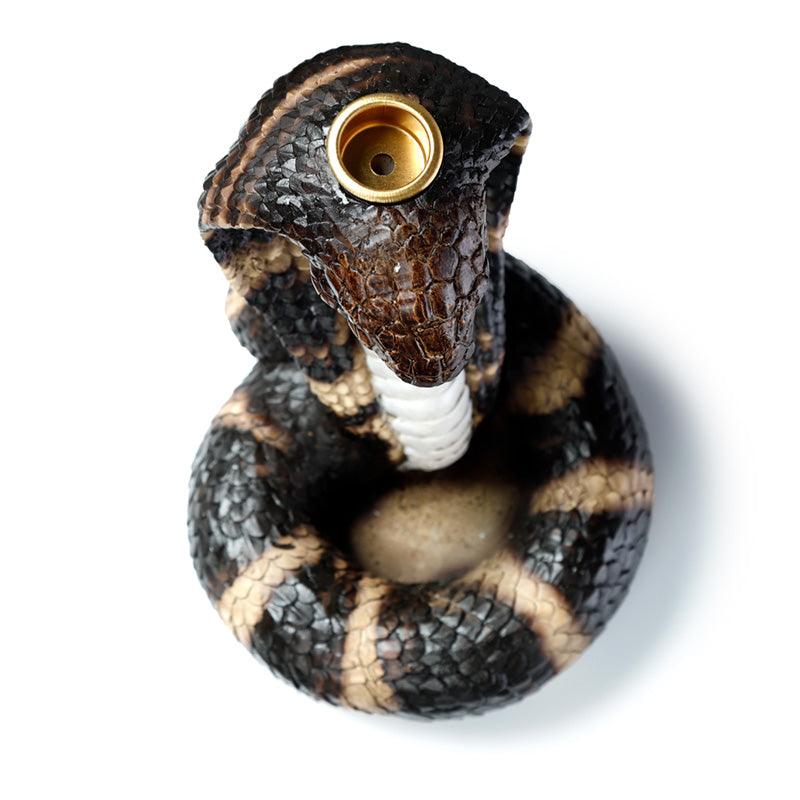 Backflow Incense Burner - Coiled Cobra Snake - DuvetDay.co.uk