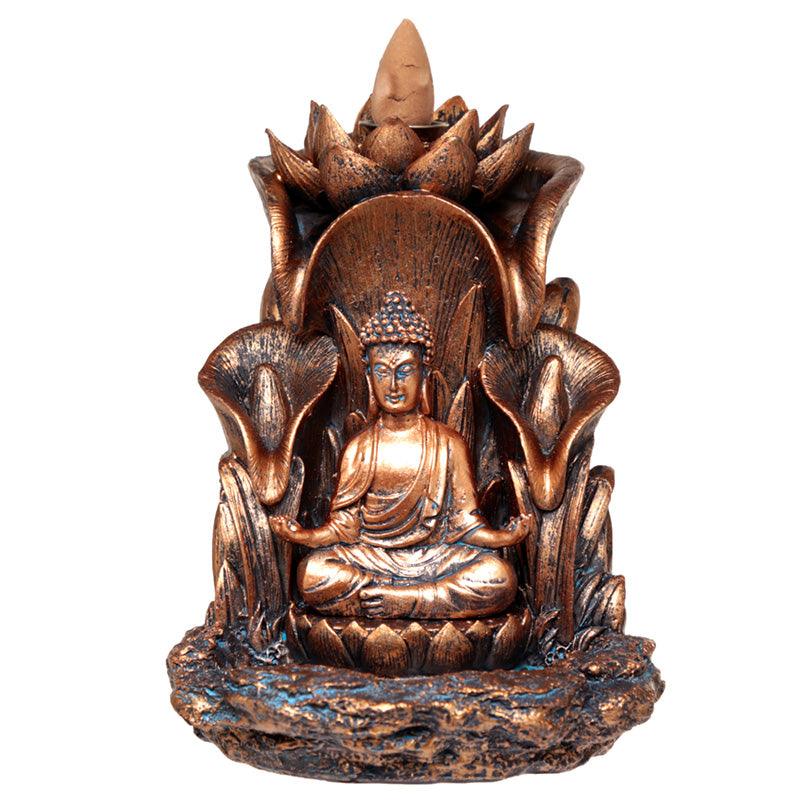 Backflow Incense Burner - Lotus Thai Buddha - DuvetDay.co.uk