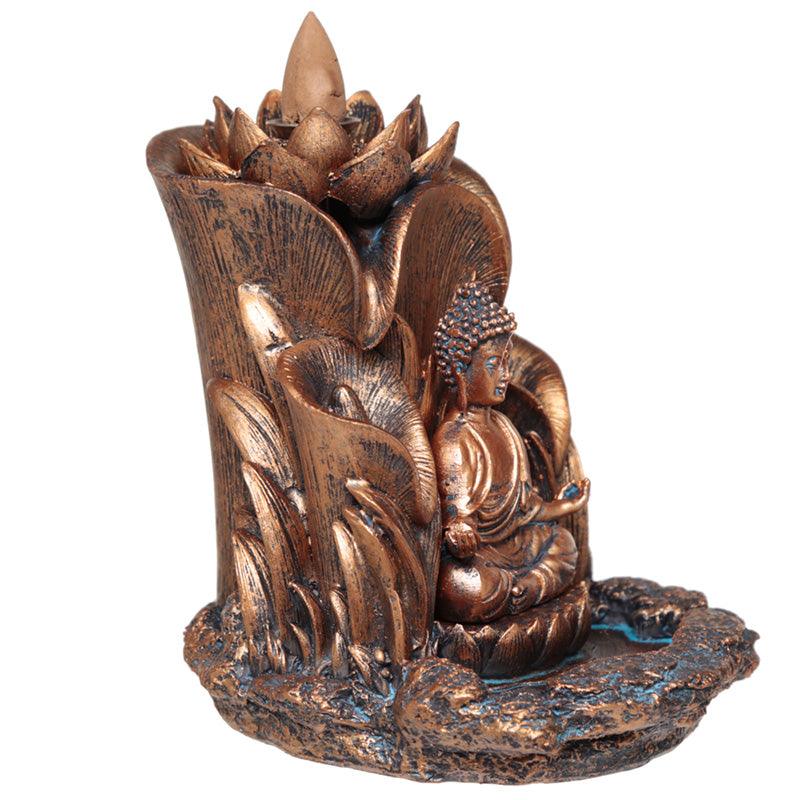 Backflow Incense Burner - Lotus Thai Buddha - DuvetDay.co.uk