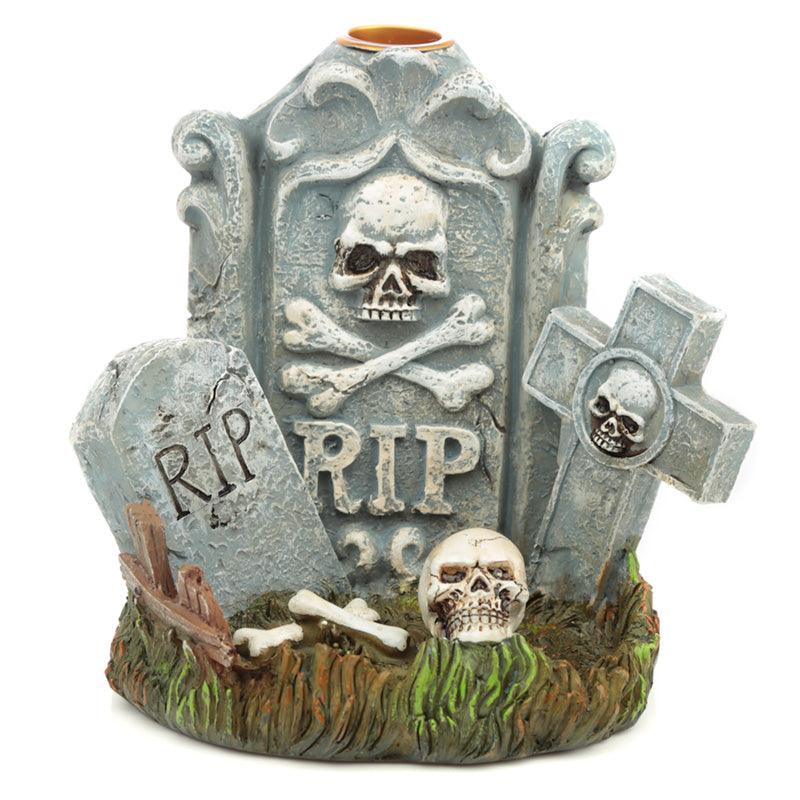 Backflow Incense Burner - RIP Tombstone - DuvetDay.co.uk