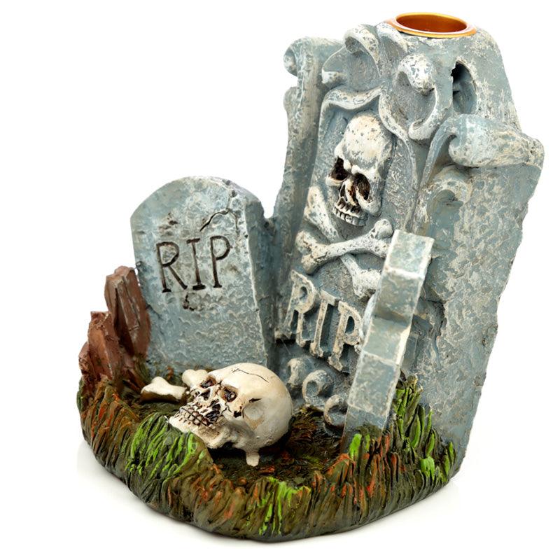 Backflow Incense Burner - RIP Tombstone - DuvetDay.co.uk