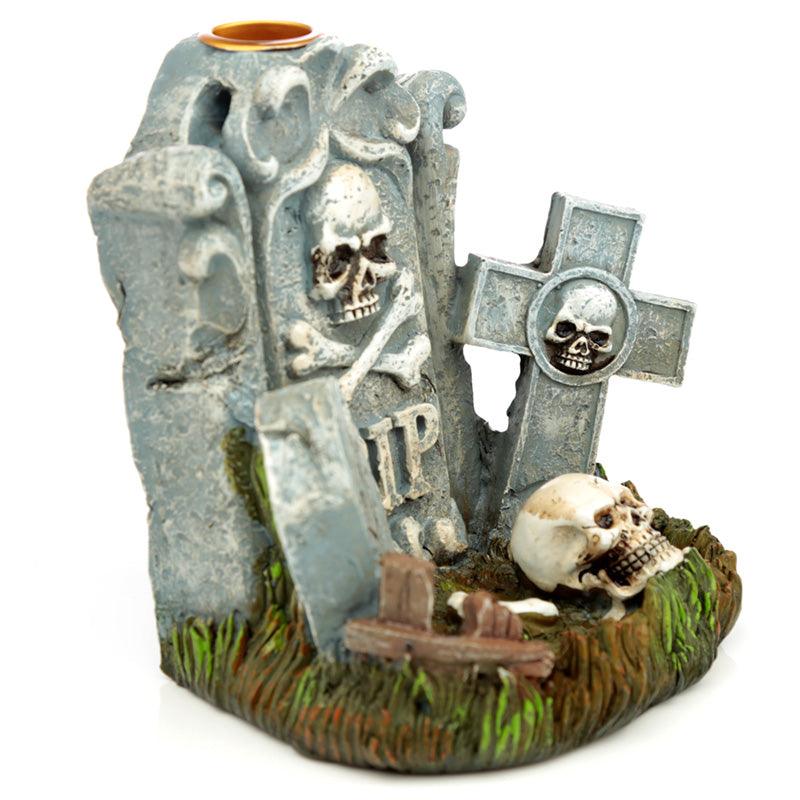 Backflow Incense Burner - RIP Tombstone - DuvetDay.co.uk