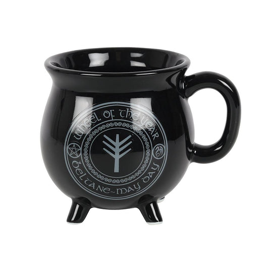 Beltane Colour Changing Cauldron Mug by Anne Stokes - DuvetDay.co.uk