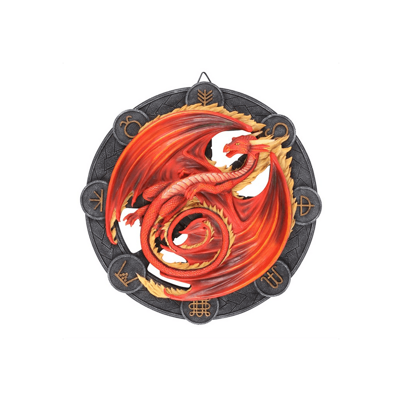 Beltane Dragon Resin Wall Plaque by Anne Stokes - DuvetDay.co.uk