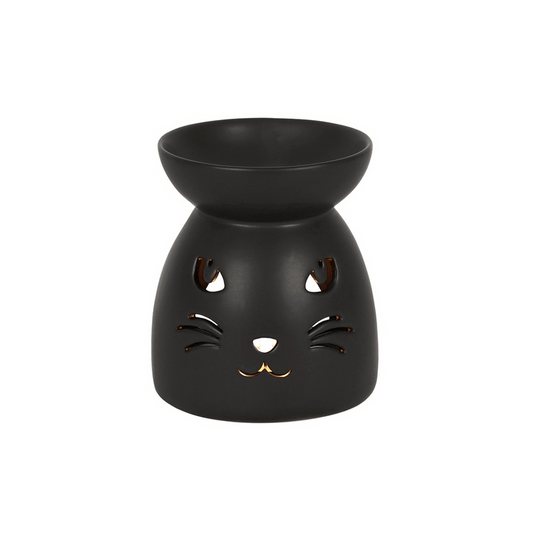 Black Cat Cut Out Oil Burner - DuvetDay.co.uk