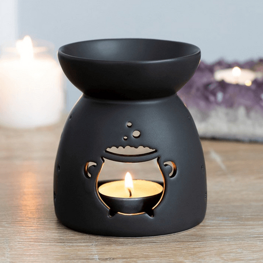 Black Cauldron Cut Out Oil Burner - DuvetDay.co.uk