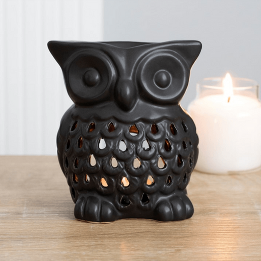 Black Owl Oil Burner - DuvetDay.co.uk